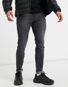 Черные выюеленные зауженные джинсы Celio-Черный