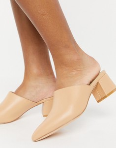 Бежевые мюли с заостренным носком Truffle Collection-Бежевый