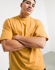 Горчичная oversized-футболка ASOS DESIGN-Оранжевый цвет
