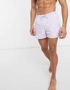 Пастельно-сиреневые короткие шорты для плавания ASOS DESIGN-Фиолетовый цвет