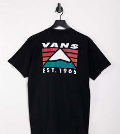 Черная футболка с принтом горы на спине Vans – эксклюзивно для ASOS-Черный цвет
