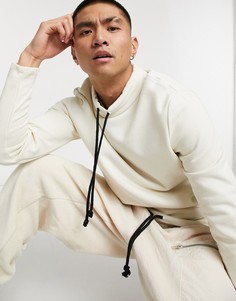 Бежевый свитшот с высоким воротом ASOS DESIGN