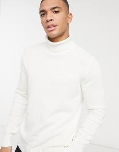 Белая водолазка с воротником крупной вязки Jack & Jones Originals-Белый