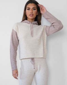 Светло-бежевый джемпер в стиле колор блок от комплекта Missguided