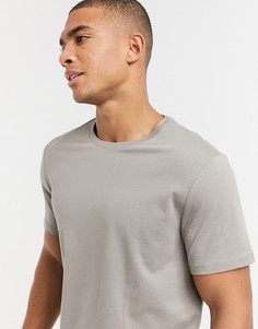 Серая удлиненная футболка New Look-Серый