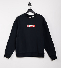 Черный свободный худи с логотипом-вставкой на груди Levis – эксклюзивно для ASOS-Черный цвет Levis®