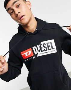 Черный свитер с капюшоном Diesel s-girl hood cuty-Черный цвет