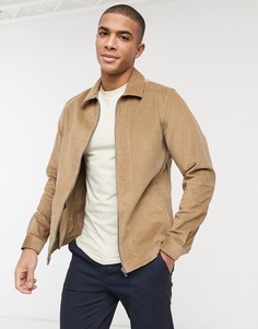 Вельветовая рубашка навыпуск цвета экрю River Island-Светло-бежевый