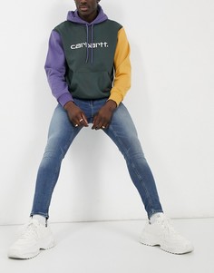 Супероблегающие джинсы до щиколотки синего выбеленного цвета ASOS DESIGN-Голубой