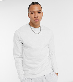 Белый меланжевый свитшот ASOS DESIGN Tall