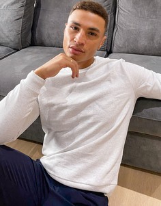 Белый меланжевый свитшот ASOS DESIGN