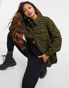 Зеленая рубашка с узором «гусиная лапка» Vero Moda-Многоцветный