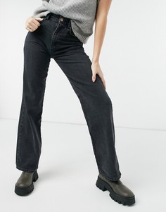 Черные выбеленные винтажные джинсы в стиле 90-х Stradivarius-Черный цвет