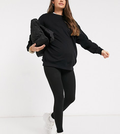 Леггинсы в рубчик ASOS DESIGN Maternity-Серый