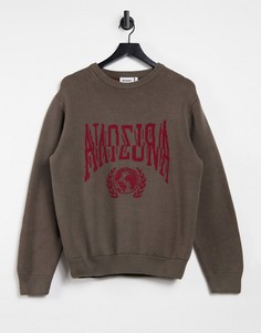 Коричневый свитер Weekday Johan Arizona-Коричневый цвет
