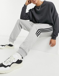 Серые джоггеры с тремя полосками adidas Training-Серый