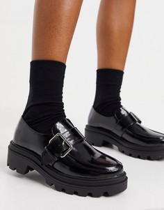 Черные лоферы на толстой подошве ASOS DESIGN Mahi-Черный цвет
