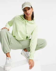 Лаймово-зеленый худи в стиле oversized NA-KD