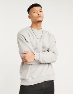 Серый свитшот в стиле oversized с треугольной вставкой ASOS DESIGN