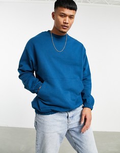 Свободный темно-синий свитшот ASOS DESIGN