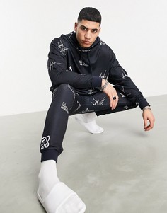 Oversized-джоггеры со сплошным текстовым принтом от комплекта ASOS Dark Future-Черный цвет