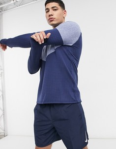 Синий лонгслив Nike Running Run Division-Голубой