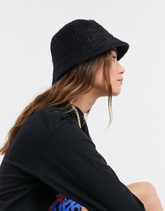 Черная пушистая панама Accessorize-Черный цвет