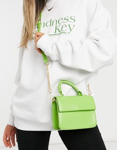 Зеленая прямоугольная сумка через плечо с ручкой ASOS DESIGN-Зеленый цвет