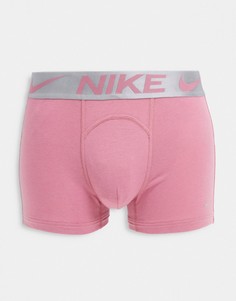 Розовые боксеры-брифы из хлопка с добавлением модала Nike Luxe-Розовый цвет