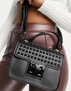 Черная сумка через плечо с заклепками Steve Madden BRaider-Черный цвет