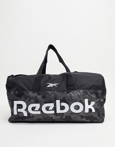 Сумка-дафл с ручками и камуфляжным принтом Reebok Training-Серый