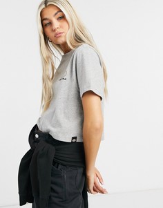 Серая укороченная футболка с логотипом Dickies D-Серый