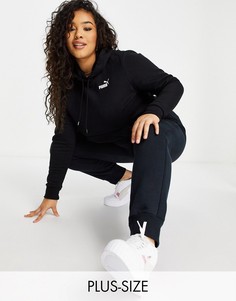 Черный худи с логотипом Puma Essentials