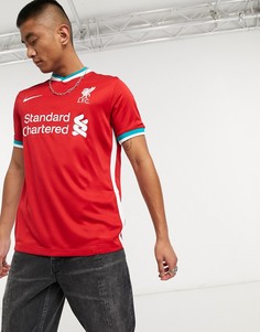 Красная футболка Nike Football Liverpool FC 2020/21 stadium home-Красный