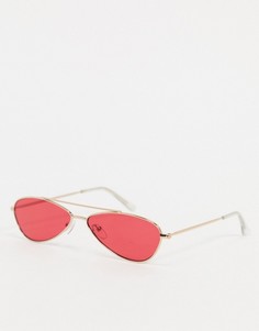 Красные солнцезащитные очки-авиаторы AJ Morgan-Красный