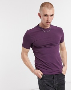 Светло-фиолетовая облегающая футболка из органического хлопка ASOS DESIGN-Фиолетовый