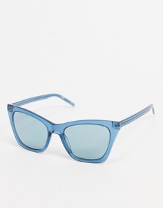 Синие солнцезащитные очки "кошачий глаз" HUGO-Голубой