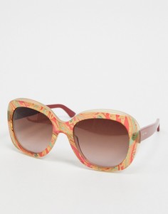 Красные круглые солнцезащитные очки Etro-Красный