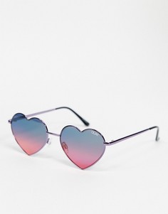 Солнцезащитные очки в фиолетовой оправе Quay Heartbreaker-Фиолетовый