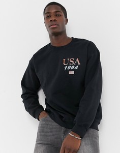 Черный свитшот с принтом "USA 94" New Look-Черный цвет