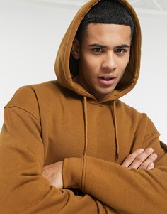 Светло-коричневый худи в стиле oversized Jack & Jones Originals-Белый