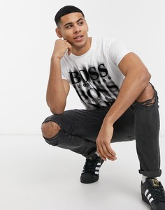 Белая футболка с размытым логотипом BOSS Tblurry4-Белый