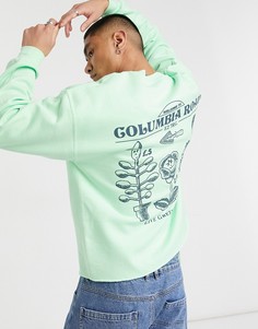 Свитшот мятного цвета с принтом "Columbia Road" Vintage Supply-Зеленый цвет