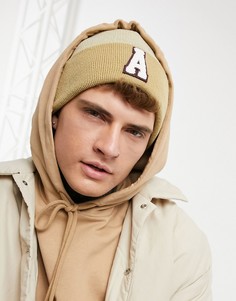 Шапка-бини цвета экрю ASOS Actual-Белый