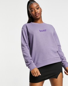 Свитер в стиле oversized с принтом "Busy" Night Addict-Розовый цвет