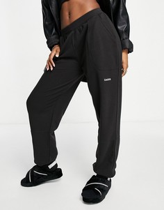 Джоггеры в стиле oversized с принтом Night Addict-Черный цвет
