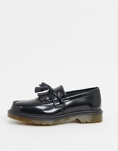 Черные лоферы с кисточками Dr Martens Adrian-Черный