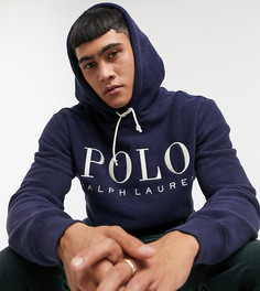 Темно-синий флисовый худи с логотипом на груди Polo Ralph Lauren x ASOS