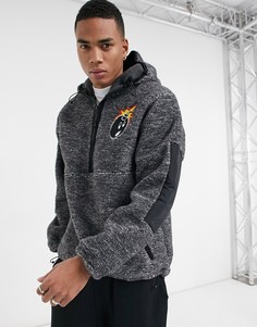 Черный флисовый худи The Hundreds Glen-Черный цвет