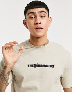 Бежевая футболка с логотипом The Hundreds-Бежевый
